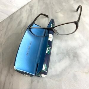Draper James Eyeglasses Womens F977 54 14 902 135 Plastic Brown Gray Floral Case